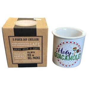 Holy Guacamole Dip Chiller Set 2-Pc Dip Chiller Crock NEW